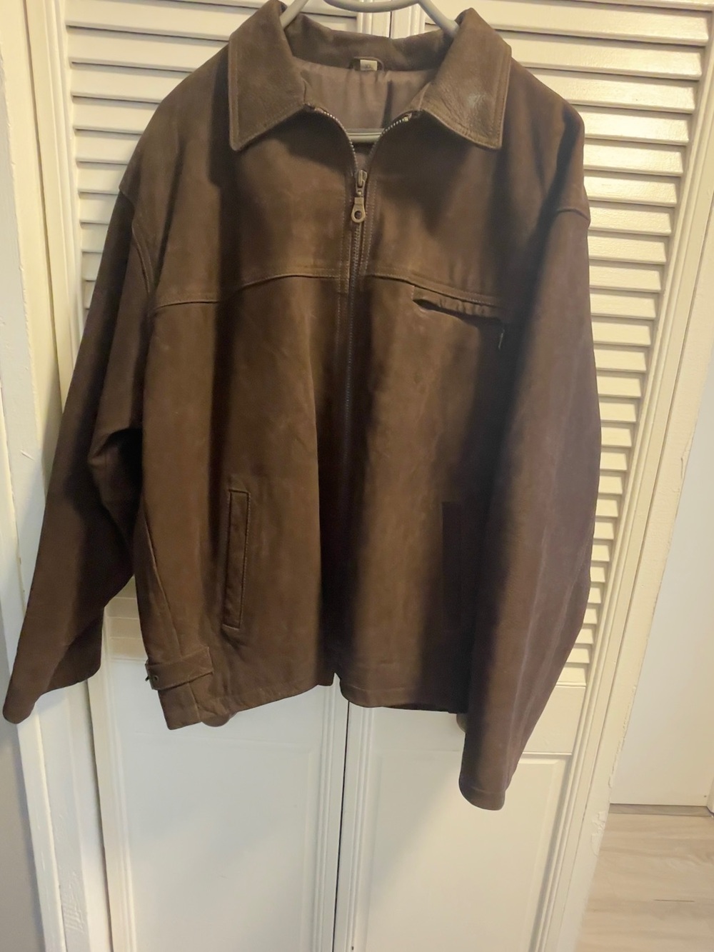 Men's Brown Suede Zip Jacket